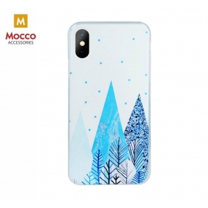 Mocco Trendy Winter Silicone Back Case for Apple iPhone X / XS Forest Winter Motif