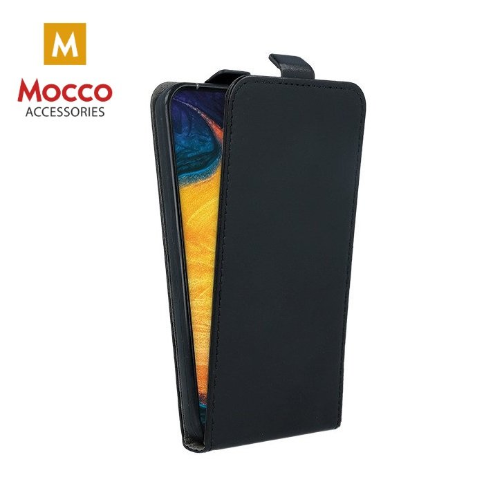 Mocco Kabura Rubber Case Vertical Opens Premium Eco Leather Case Samsung A205 Galaxy A20 / Galaxy A30 Black