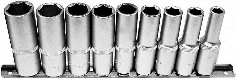 9-OS. PIKKADE PADRUNITE KOMPLEKT 1 / 2" 10-24MM 6-PT TRIUMF