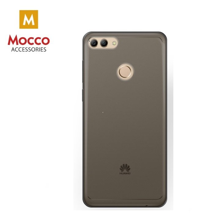 Mocco Ultra Back Case 0.3 mm Silicone Case for Huawei Y9 (2018) Transparent-Black