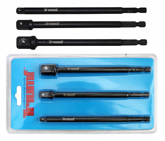 3-OS. TRELLIOTSIKU ADAPTERITE KOMPLEKT PIKAD 1 / 4". 3 / 8". 1 / 2" TAPP TRIUMF