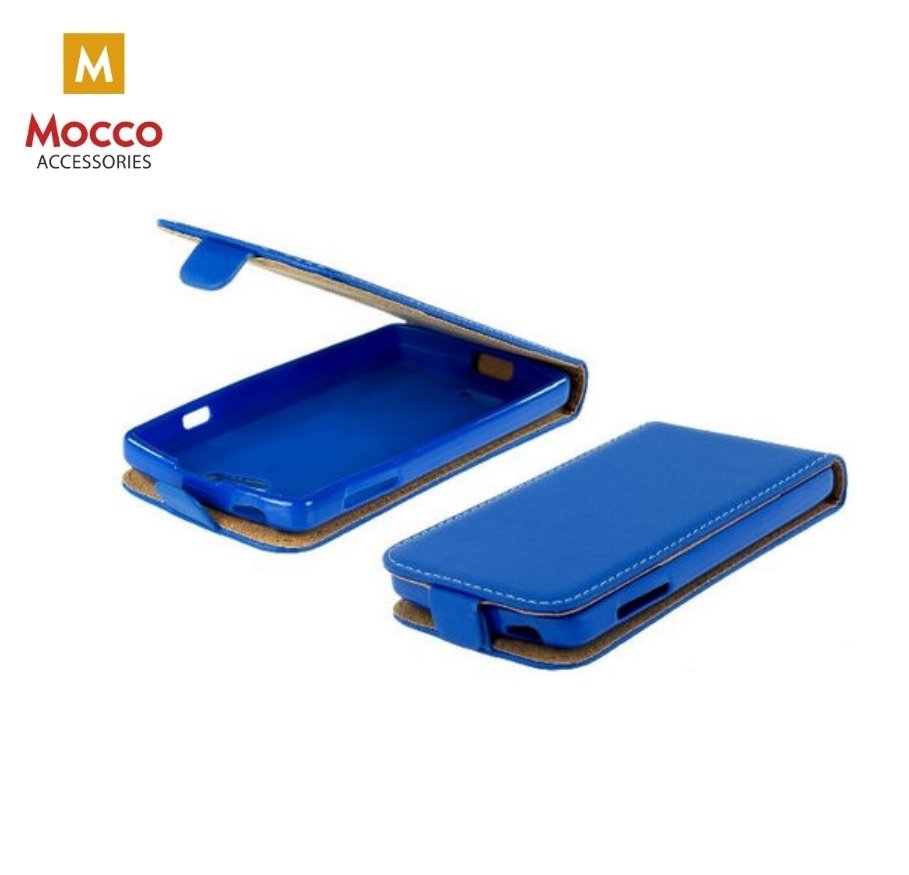 Mocco Kabura Rubber Case Вертикальный Eco Кожаный Чехол для телефона Xiaomi Redmi Note 5 Pro / AI Dual Camera Синий