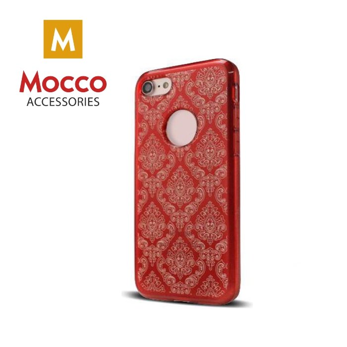 Mocco Ornament Back Case Silicone Case for Apple iPhone X / XS Red