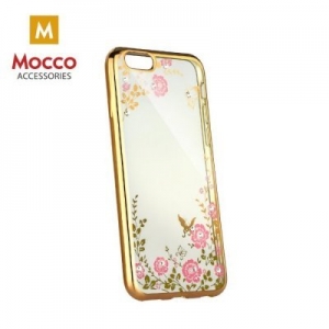 Mocco Electro Diamond Silicone Case for Huawei Mate 30 Lite Gold - Transparent