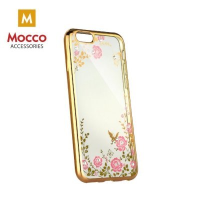 Mocco Electro Diamond Silicone Case for Huawei Mate 30 Gold - Transparent