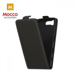 Mocco Kabura Rubber Case Vertical Opens Premium Eco Leather Samsung G928 Galaxy S6 Edge Plus Black