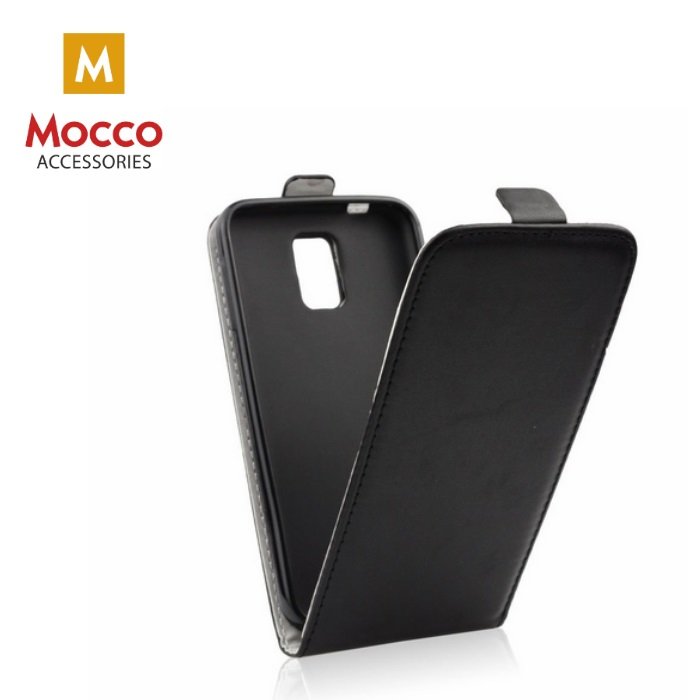 Mocco Kabura Rubber Case Vertical Opens Premium Eco Leather Case Huawei P9 Lite Mini Black