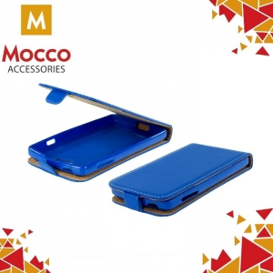 Mocco Kabura Rubber Case Vertical Opens Premium Eco Leather Mouse Huawei P8 Lite (2017) Blue