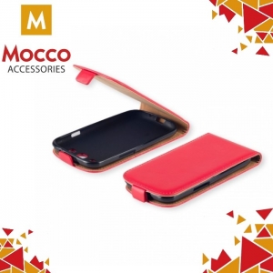 Mocco Kabura Rubber Case Vertical Opens Premium Eco Leather Mouse Huawei P8 Lite (2017) Red