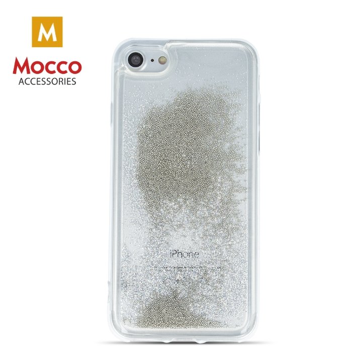 Mocco Liquid Back Case Silicone Case for Apple iPhone X Transparent - Silver