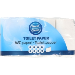 TUALETTPABER (WC PABER) 3-KIHTI. PAKIS 8 RULLI NORD CLEAN