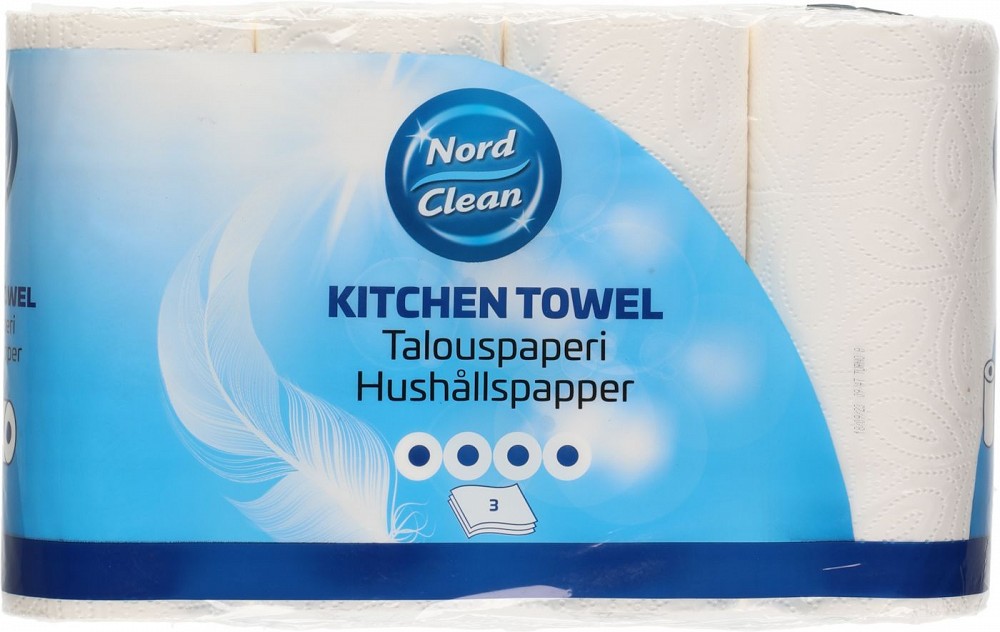 MAJAPIDAMISPABER / KÄTEPABER 3-KIHILINE 22X22.4CM (50 REBITAVAT LEHTE) NORD CLEAN