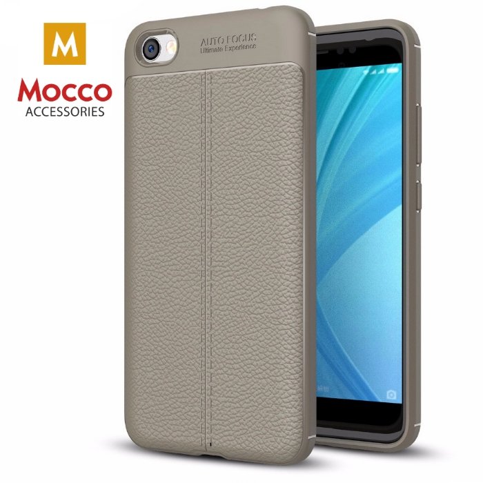Mocco Litchi Pattern Back Case Silicone Case for Xiaomi Redmi Note 5A Prime Grey