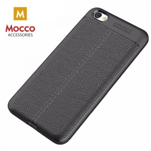 Mocco Litchi Pattern Back Case Silicone Case for Xiaomi Redmi Note 5A Prime Black