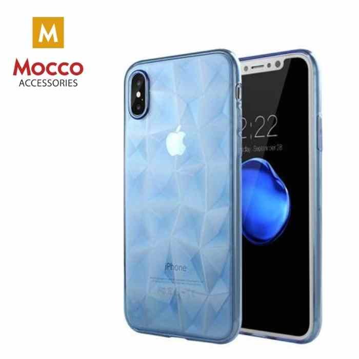 Mocco Trendy Diamonds Silicone Back Case for Huawei Y5 / Y5 Prime (2018) Blue