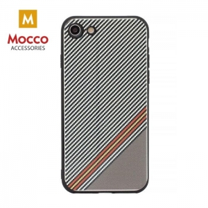 Mocco Trendy Grid And Stripes Silicone Back Case for Apple iPhone 7 Plus / 8 Plus White (Pattern 1)