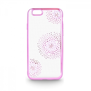 Beeyo Flower Dots Silicone Back Case For Samsung J530 Galaxy J5 (2017) Transparent - Pink