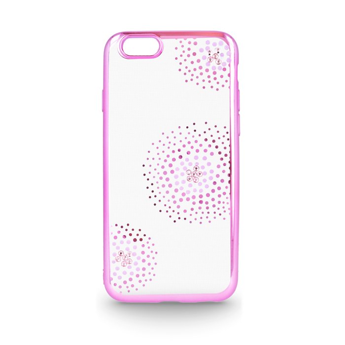 Beeyo Flower Dots Silicone Back Case For Huawei Y6 / Y5 (2017) Transparent - Pink
