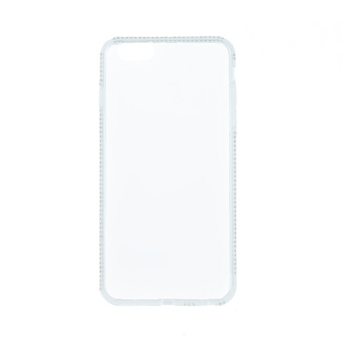 Beeyo Diamond Frame Silicone Back Case For Samsung G920 Galaxy S6 Transparent - White