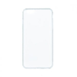 Beeyo Diamond Frame Silicone Back Case For Samsung G920 Galaxy S6 Transparent - White