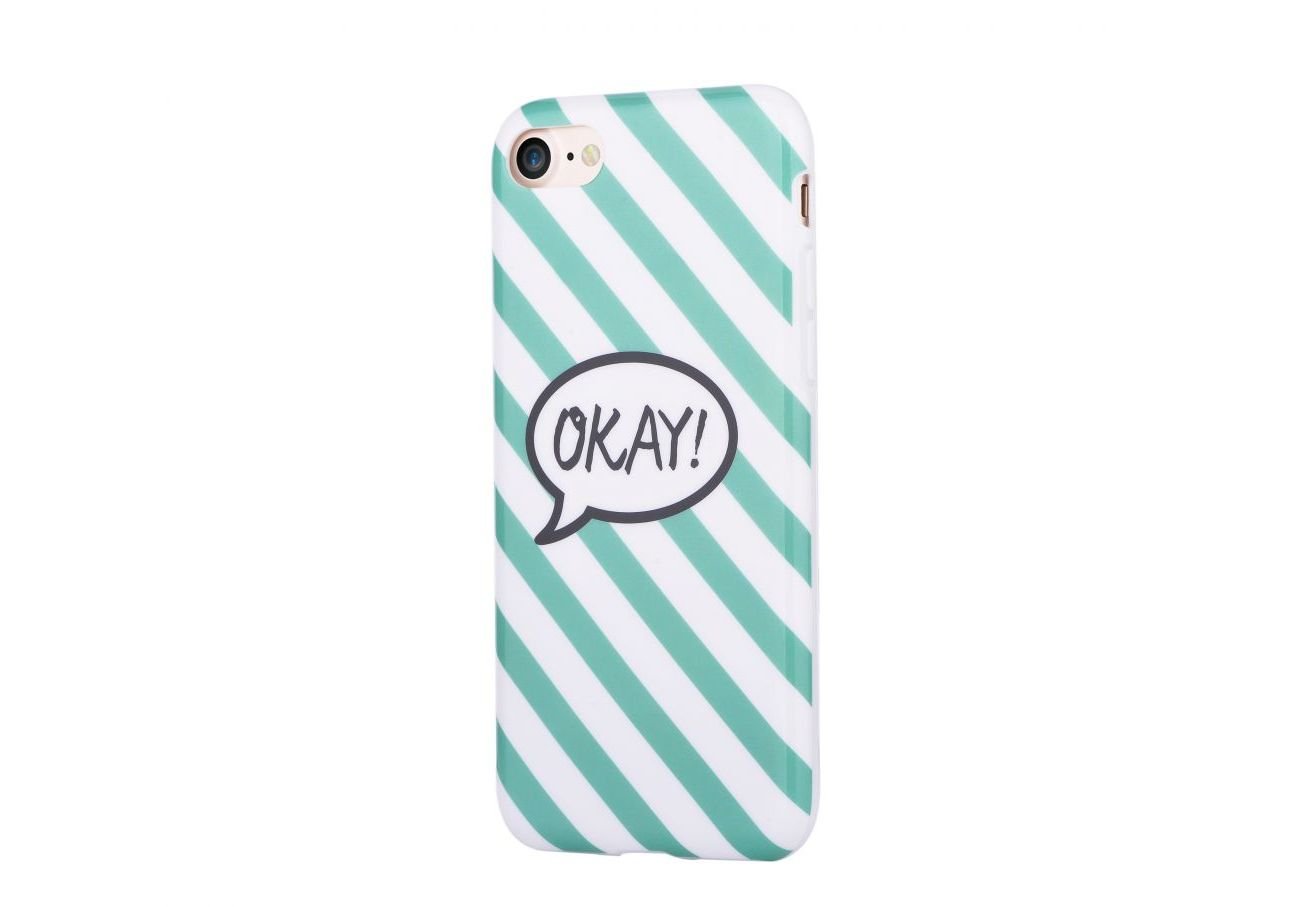 Devia Vivid Okay Plastic Back Case For Apple iPhone 7 / 8 White - Green