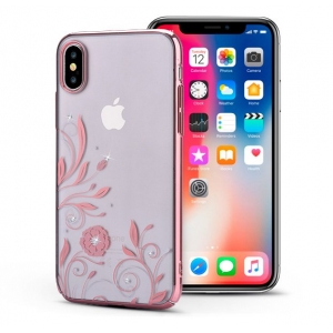 Devia Petunia Пластмассовый Чехол с Кристалами Swarovsky для Apple iPhone X / XS Розовый