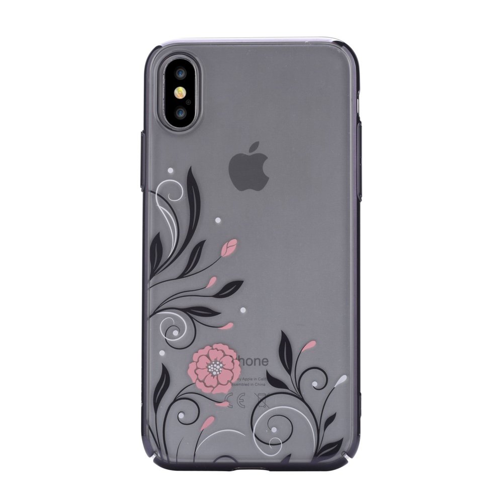 Devia Petunia Plastic Back Case With Swarovsky Crystals For Apple iPhone X / XS Black