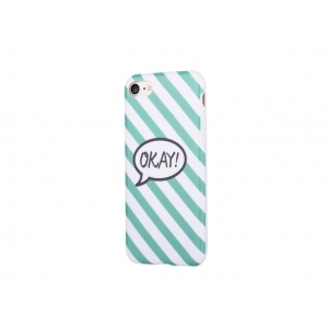 Devia Vivid Okay Пластмассовый Чехол для Apple iPhone 7 / 8 Белый - Зеленый (Mocco Blister)