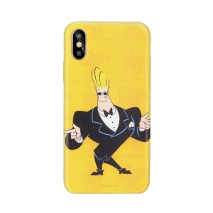 Cartoon Network Johnny Bravo Silicone Case for Apple iPhone XR Smoking