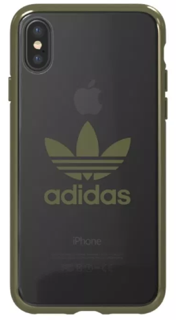 Adidas OR Clear Case Оригинальный Чехол - Бампер для Apple iPhone X / XS Зеленый (EU Blister)