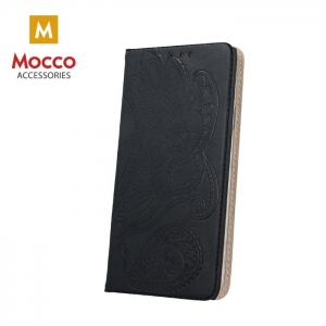 Mocco Stamp Plant Magnet Book Case For Apple iPhone 6 / 6S Black