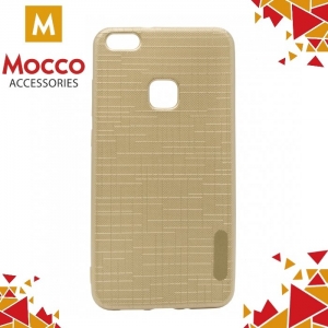 Mocco Cloth Back Case Silicone Case With Texture for Huawei P8 Lite / P9 Lite (2017) Gold