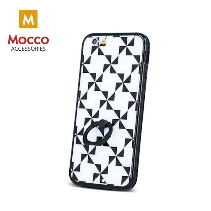 Mocco Windmill Ring Silicone Back Case for Samsung A310 Galaxy A3 (2016) Black - White