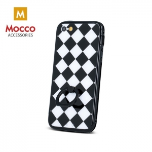 Mocco Grid Ring Silicone Back Case for Samsung G920 Galaxy S6 Black - White
