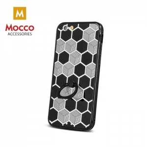 Mocco Ring Silicone Back Case for Samsung G920 Galaxy S6 Black - Silver