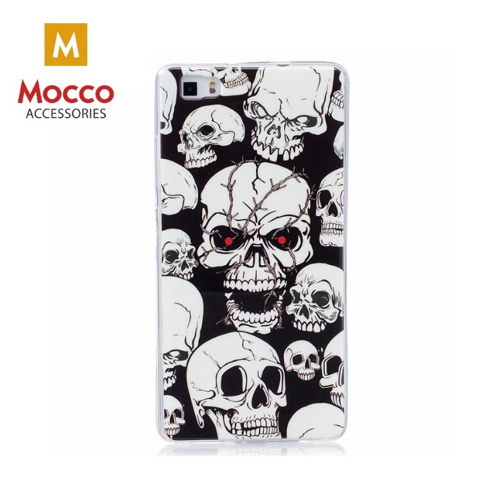 Mocco Fashion Case Резиновый Чехол Светящийся в Темноте Череп для Apple iPhone X