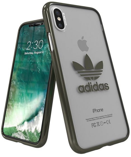 Adidas Clear Case Silicone Case for Apple iPhone X / XS Transparent - Black (EU Blister)