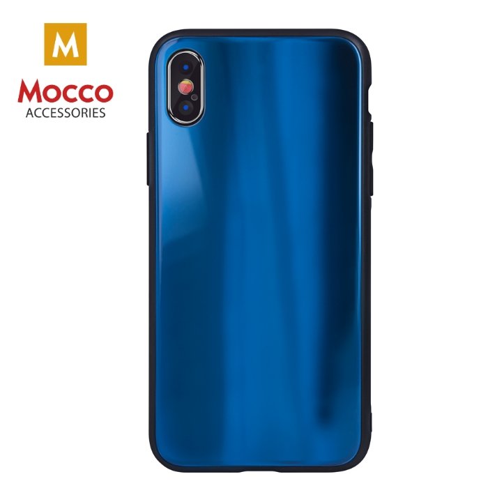 Mocco Aurora Glass Silicone Back Case for Apple iPhone 6 Plus / 6S Plus Blue