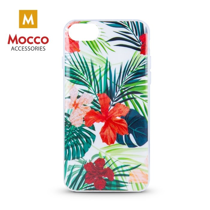 Mocco Spring Case Silicone Back Case for Apple iPhone X / XS (Red Lilly)