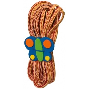 Mocco Chinese Ropes Multi-colored rubber bands with decorative holder (200 x 1 x 0,5 cm) Orange
