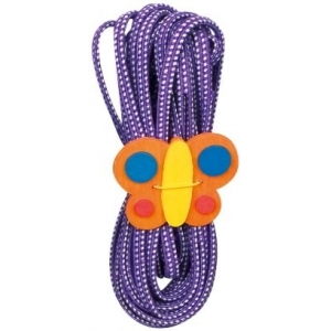 Mocco Chinese Ropes Multi-colored rubber bands with decorative holder (200 x 1 x 0,5 cm) Purple
