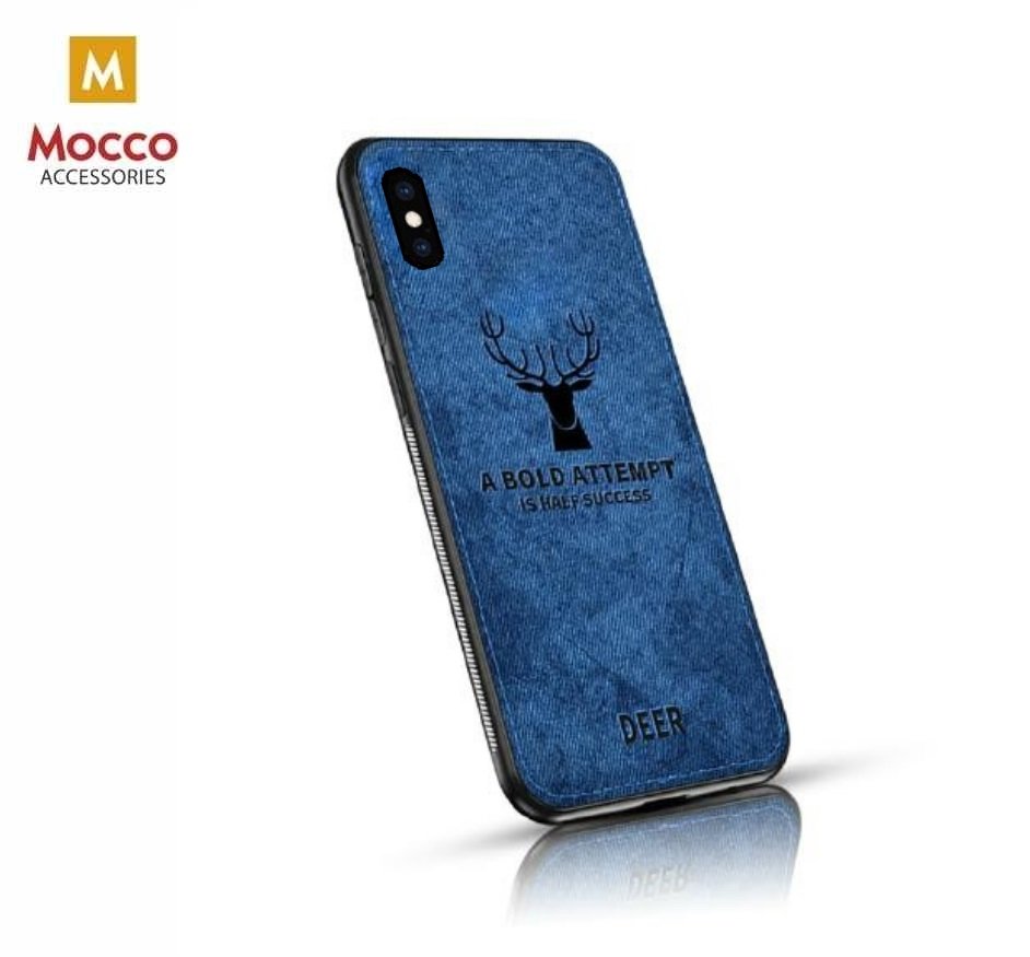 Mocco Deer Silicone Back Case for Apple iPhone XS / X Blue (EU Blister)