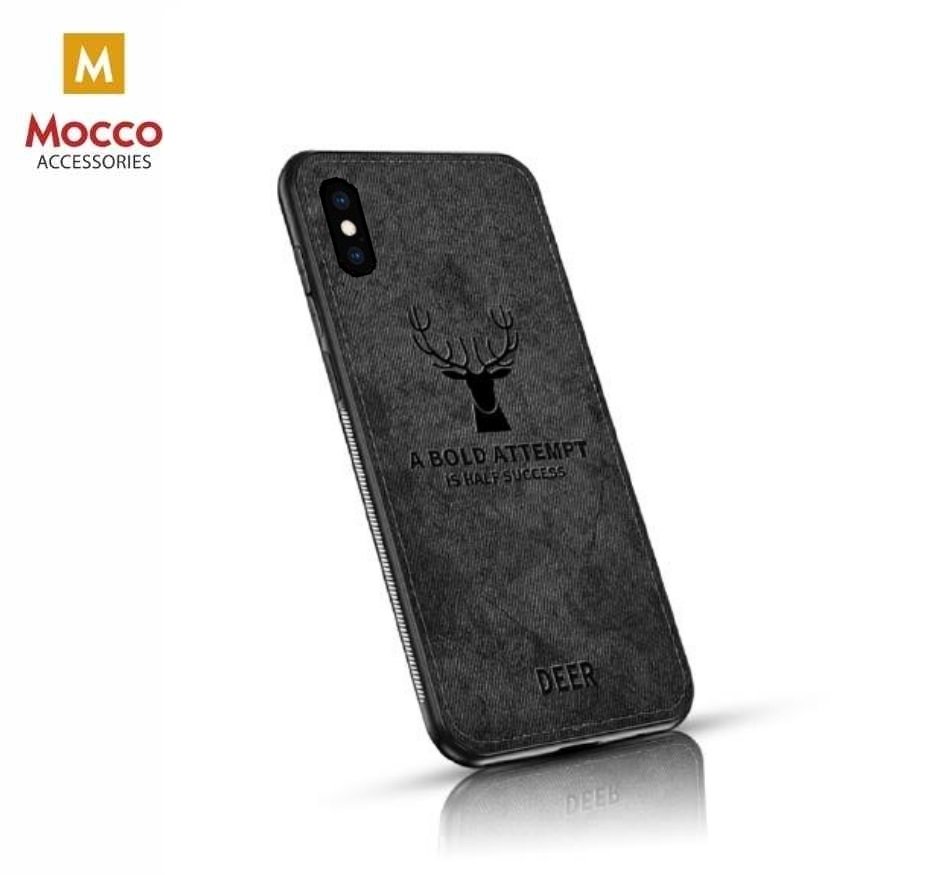 Mocco Deer Silicone Back Case for Apple iPhone XS Max Black (EU Blister)