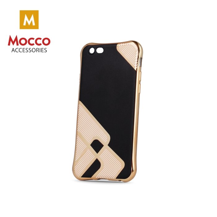 Mocco Symetry Plating Silicone Back Case for Huawei P9 Lite Gold - Black