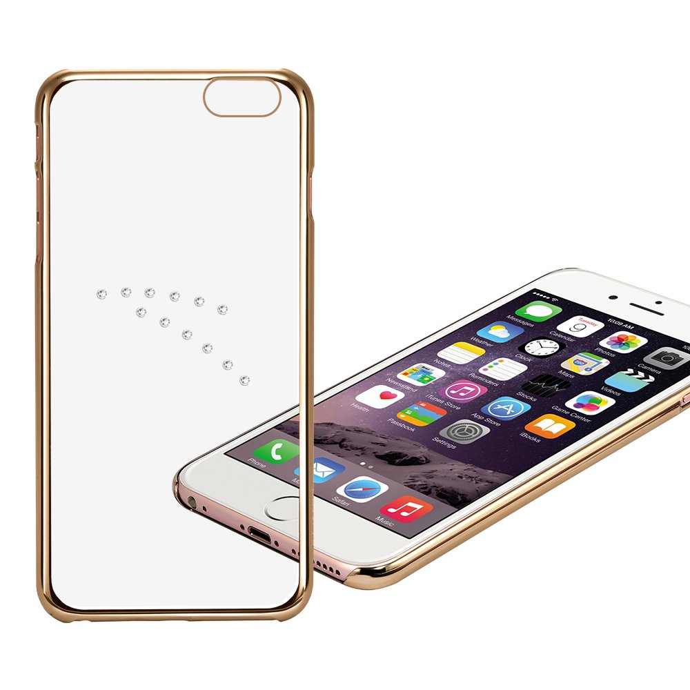 X-Fitted Пластиковый чехол С Кристалами Swarovski для Apple iPhone  6 / 6S Золото / Алмазная Стрела