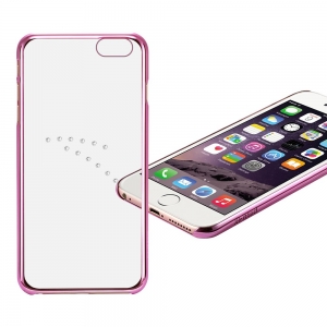 X-Fitted Пластиковый чехол С Кристалами Swarovski для Apple iPhone  6 / 6S Розовый / Алмазная Стрела