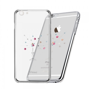 X-Fitted Пластиковый чехол С Кристалами Swarovski для Apple iPhone  6 / 6S Серебро / Звездное Небо