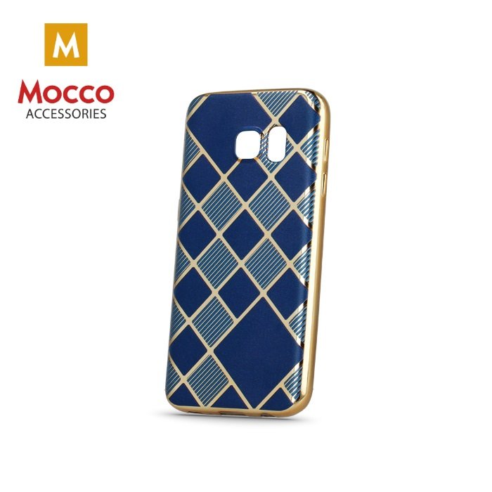 Mocco Geometric Plating Силиконовый чехол для Samsung A310 Galaxy A3 (2016) Синий - Золотой