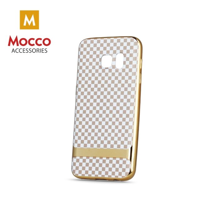 Mocco Blocks Plating Силиконовый чехол для Apple iPhone 7 / 8 Прозрачный - Золотой