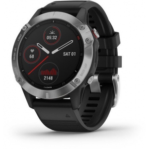 Garmin Fenix 6 Solar, hõbedane/must